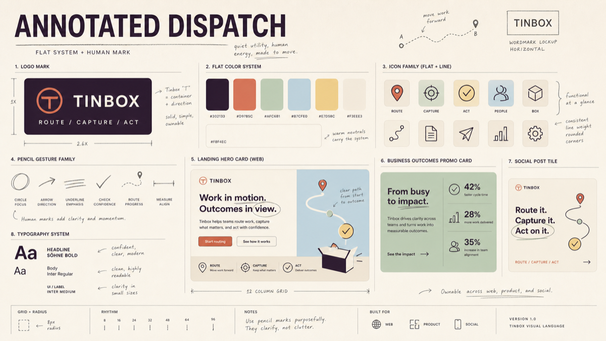 Annotated Dispatch visual language board